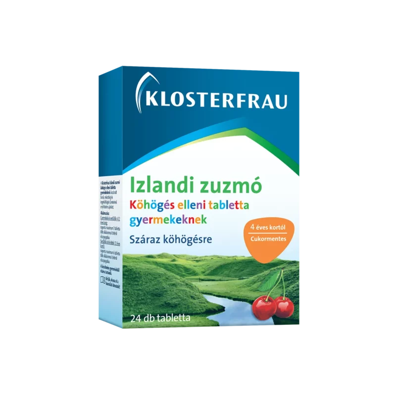 Izlandi zuzmó köhögés elleni tabletta gyermekeknek, 24x